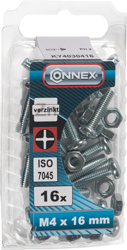 Connex Metallschraube CY-K M4x16 16 Stück VZ - KY4030416