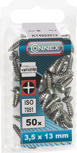 Connex Blechschraube BV-K 3,5x13 50 Stück VZ - KY4053513