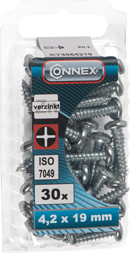 Connex Blechschraube Pank 4,2x19 30 Stück VZ - KY4064219