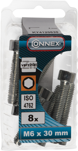 Connex Innensechskantschraube CY M6x30 8 Stück VZ - KY4120630