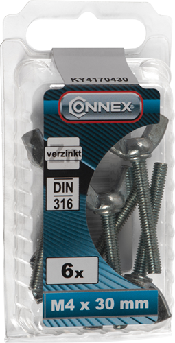 Connex Flügelschraube M4x30 6 Stk. VZ - KY4170430