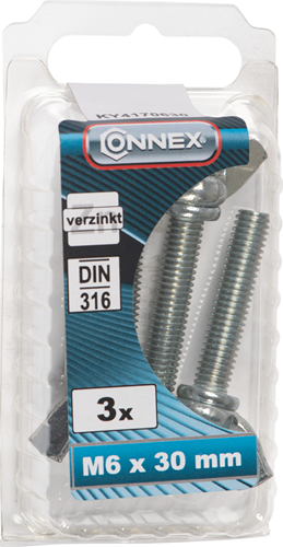 Connex Flügelschraube M6x30 3 Stück vz - ky4170630