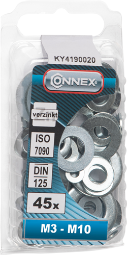 Connex-Unterlegscheiben-Sortiment, 45 Stück, vz – ky4190020