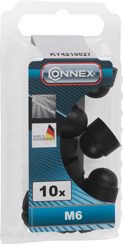 Connex Abdeckkappe Sechskant M6 Kunststoff 10 Schwarz - KY4210027