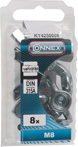 Connex Flügelmutter M8 8 Stück VZ - KY4250008