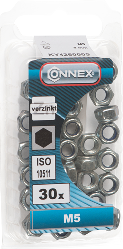 Connex Mutter mit Nylonring M5 30 Stk. verzinkt - ky4260005