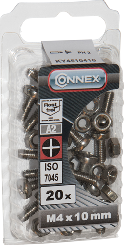 Connex Metallschraube CY-K M4x10 20 Stück A2 - KY4510410