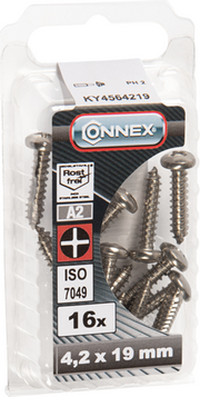 Connex Blechschraube Pank 4,2x19 16Stk A2 - KY4564219 - afbeelding 2