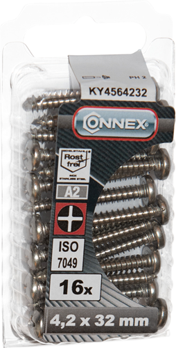 Connex Blechschraube Pank 4,2x32 16Stk A2 - KY4564232