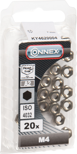 Connex Sechskantmutter M4 20 Stück A2 - ky4620004