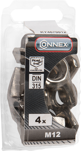 Connex Flügelmutter M12 4 Stück A2 - KY4670012