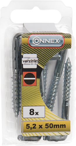Connex Klammerschraube 5,2x50 Schlitz 8 Stück VZ - KY5080050