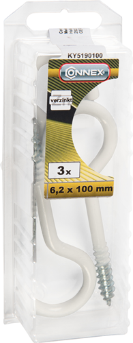 Connex Wäscheleinenhakenschraube 6,2x100 * 3 Stück mit - ky5190100