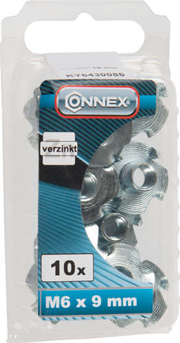 Connex-Schlagmutter mit Haken M6x9 10 Stück VZ - KY6430086