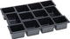 L-Boxx-Verteiler für Kleinteile | B404xT312xH61 mm Polystyrol | mit 12 Behältern | schwarz | 1 Stück - 1000010126 1000010126
