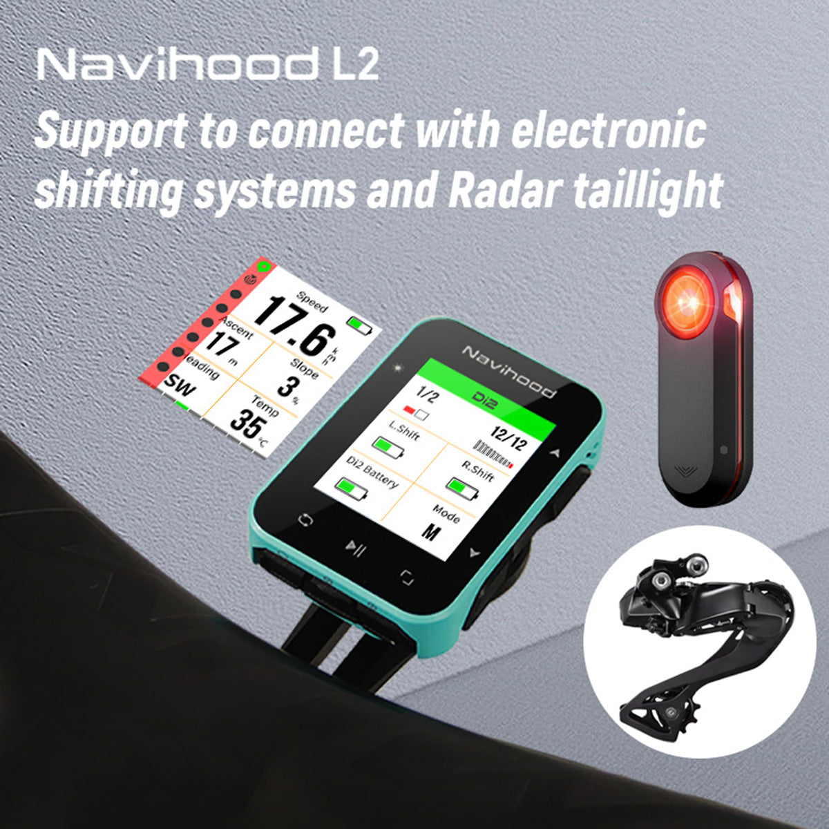Navihood Bicycle Computer GPS Navigation L2 Navihood