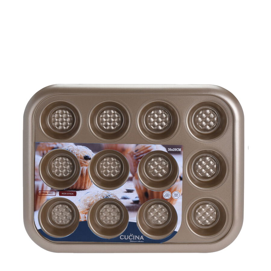 La Cucina Muffinform mit Antihaftbeschichtung für 12 Muffins