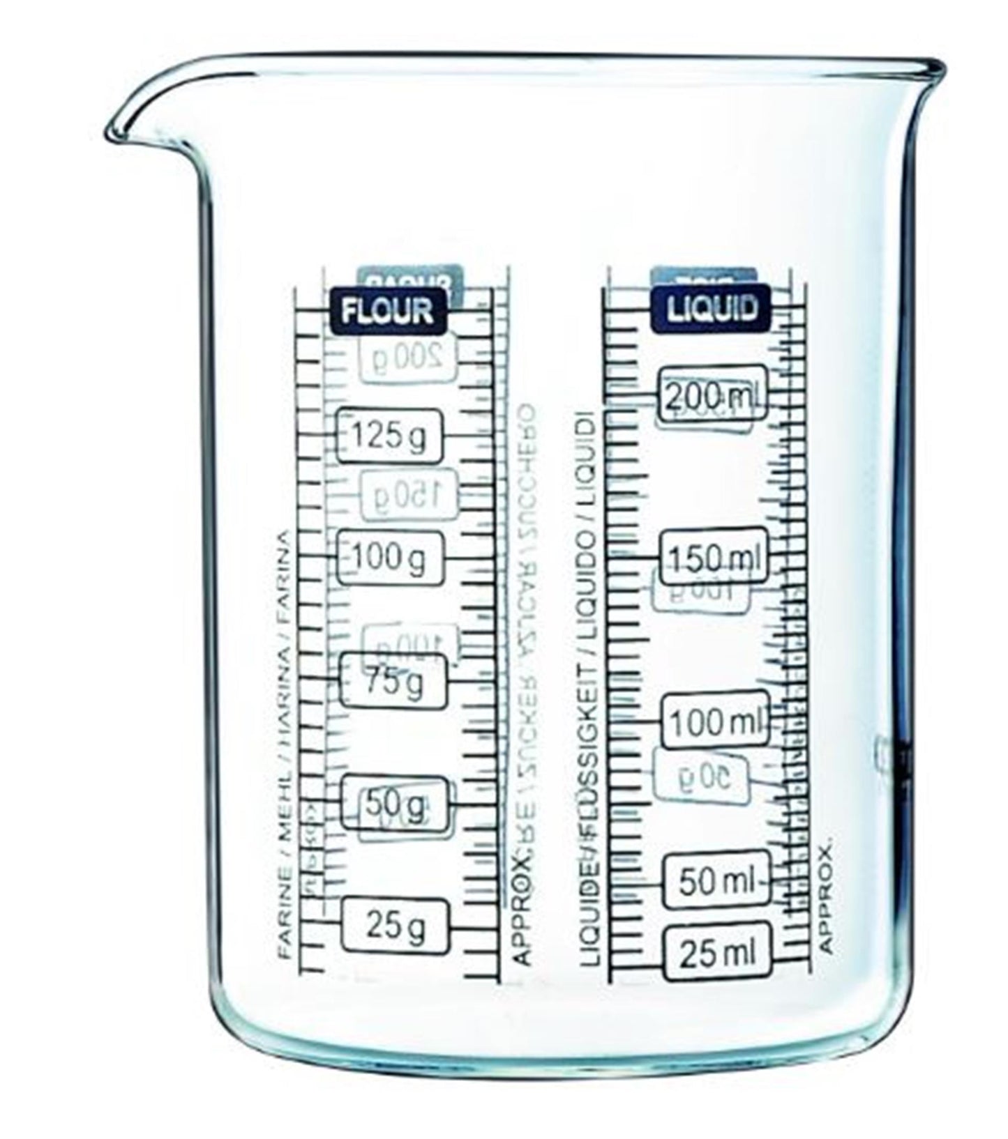 Pyrex-Messbecher 250 ml Glas