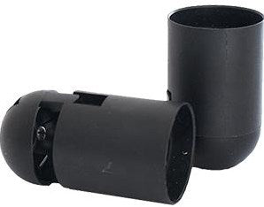 Lampenfassung E27 mattschwarz glatt - 6042701