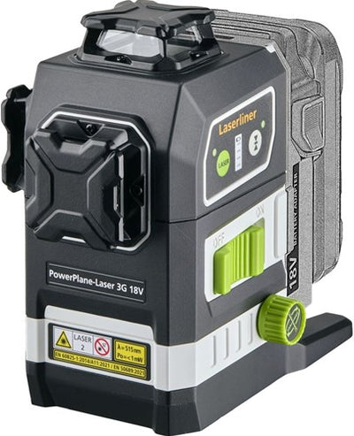 Laserliner Powerplane Laser 3G Multi-18V – Lieferung mit 7-teiligem Netzteil-Set 036.380.70 – 036.380l