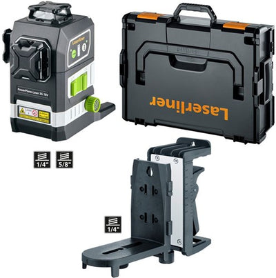 Laserliner Powerplane Laser 3G Multi-18V – Lieferung mit 7-teiligem Netzteil-Set 036.380.70 – 036.380l