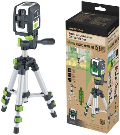 Laserliner Smartcross Laser grüner Kreuzlinienlaser GX-Arbeitsset – 036.733e