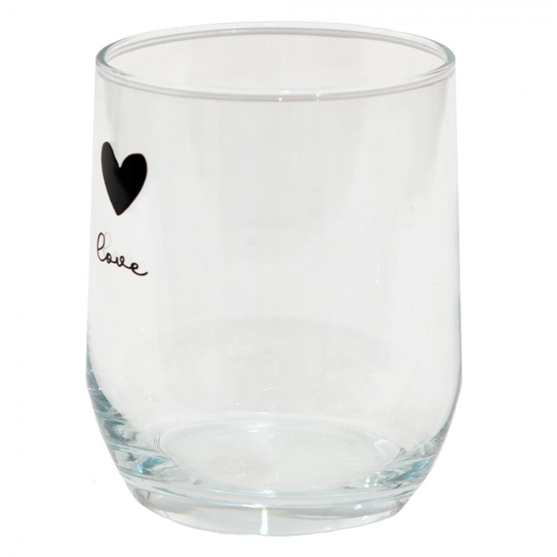 Clayre Eef Trinkglas Herz ø8x9cm 300ml