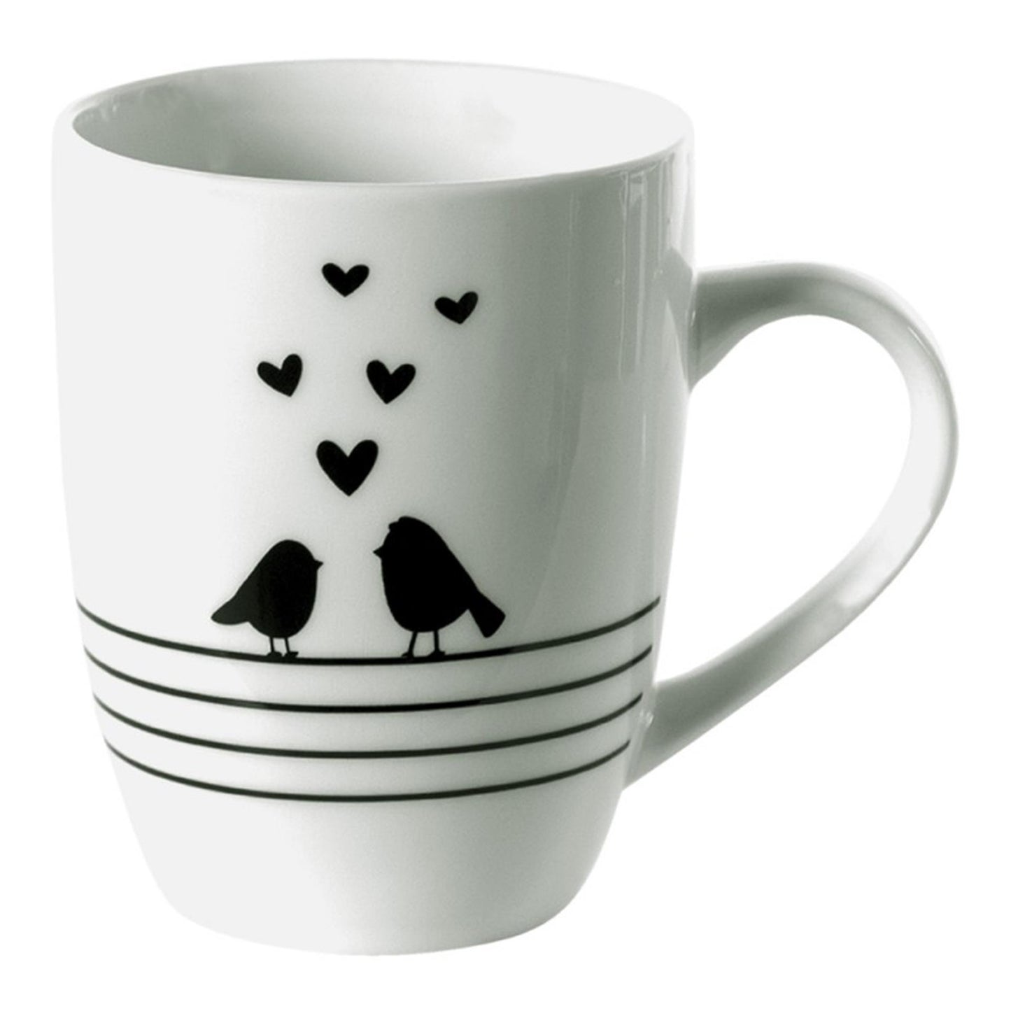 Clayre Eef Becher Vögel 12x8x10cm 350ml