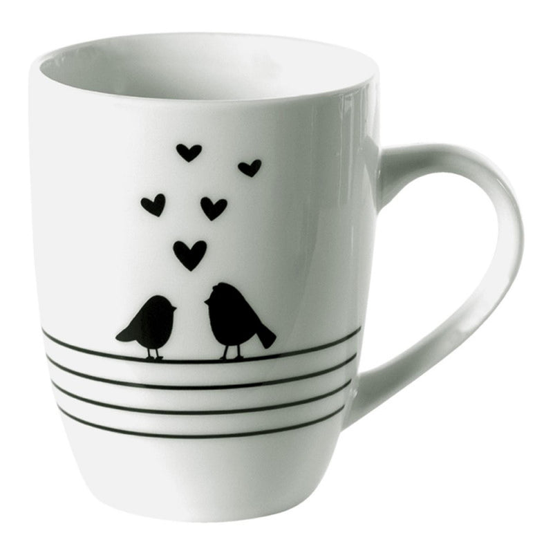 Clayre Eef Becher Vögel 12x8x10cm 350ml