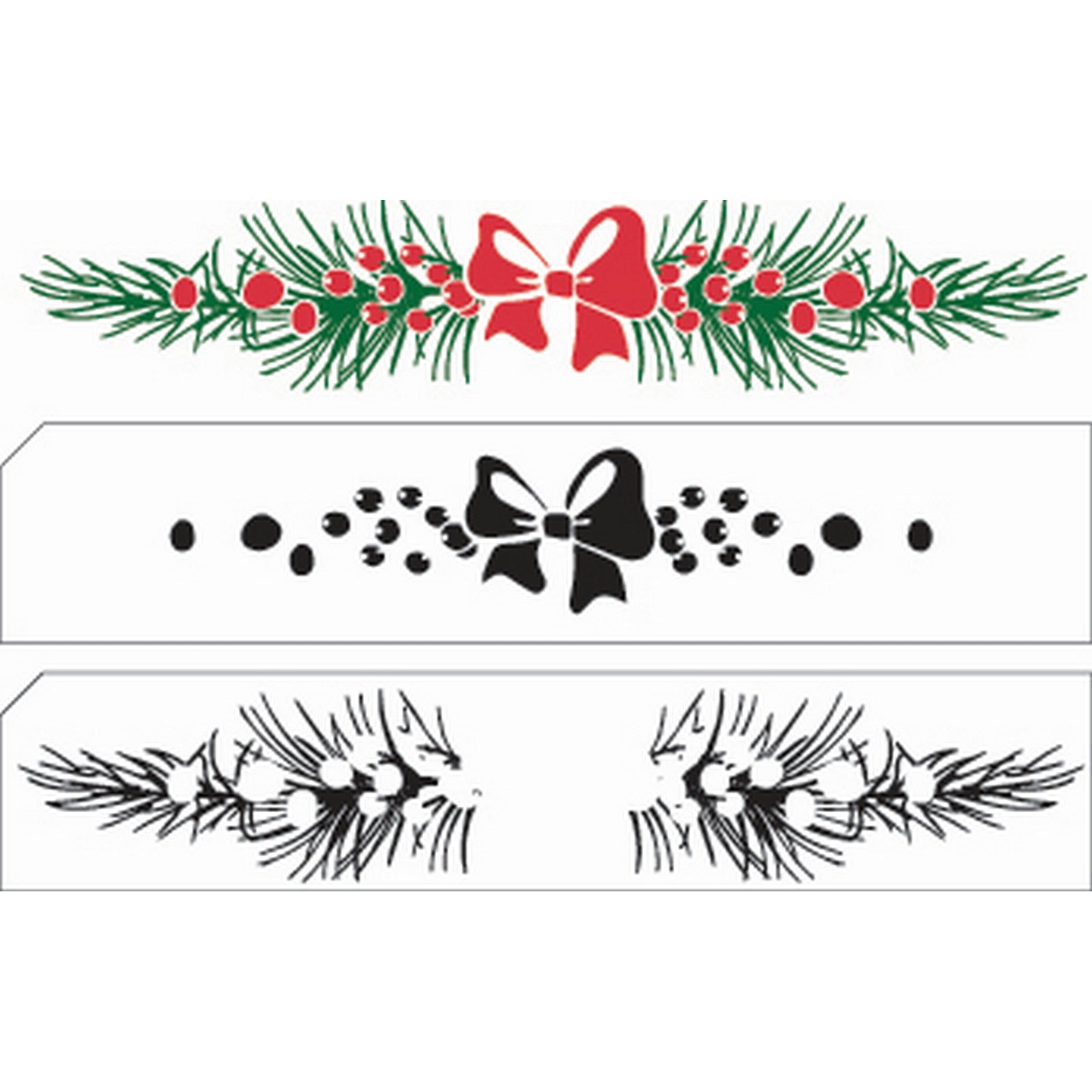 Nellies Wahl • mehrschichtige transparente Stempel mit Weihnachtsrand
