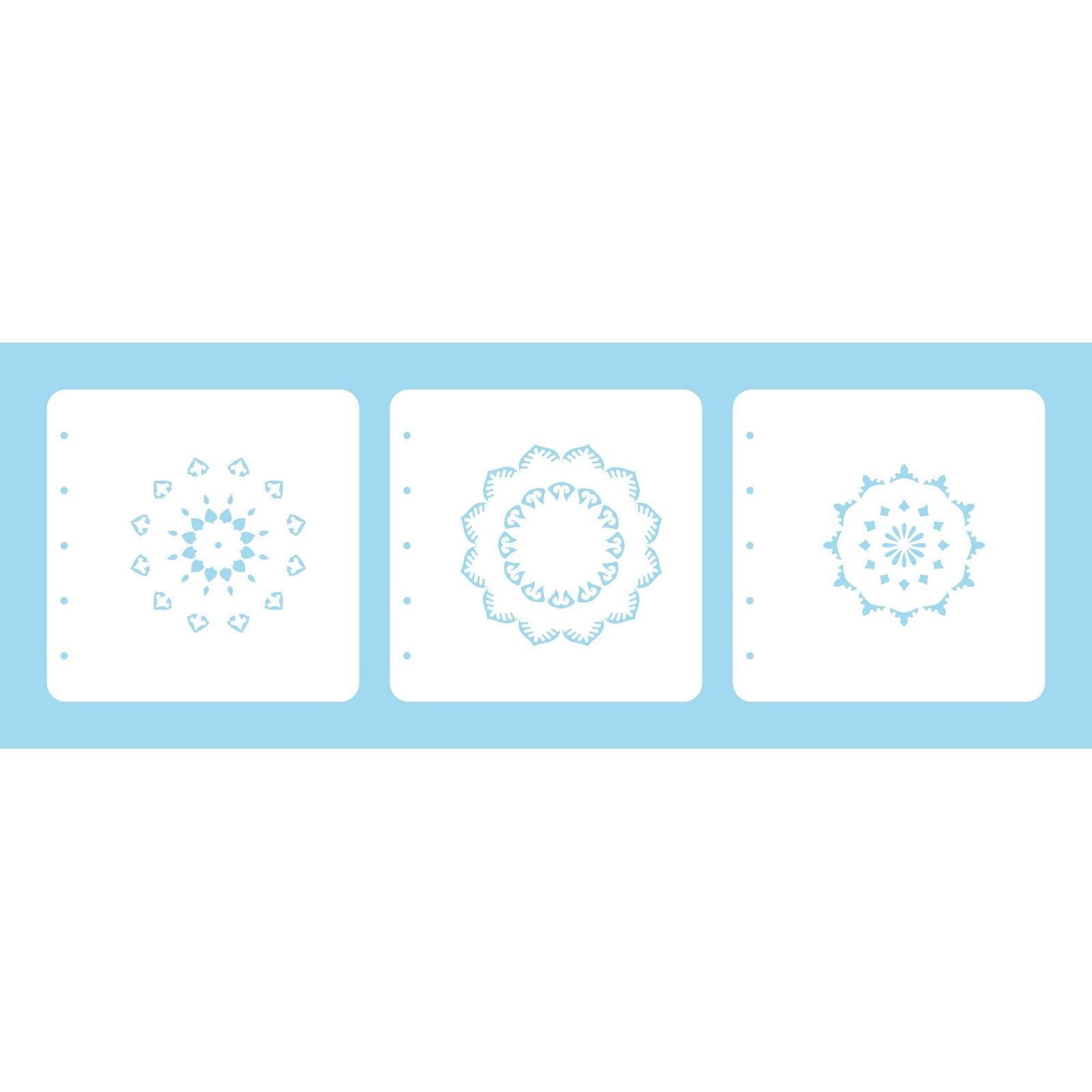 Nellies Wahl • Satz mit 3-schichtigen Kombinationsschablonen-Set Mandala-2