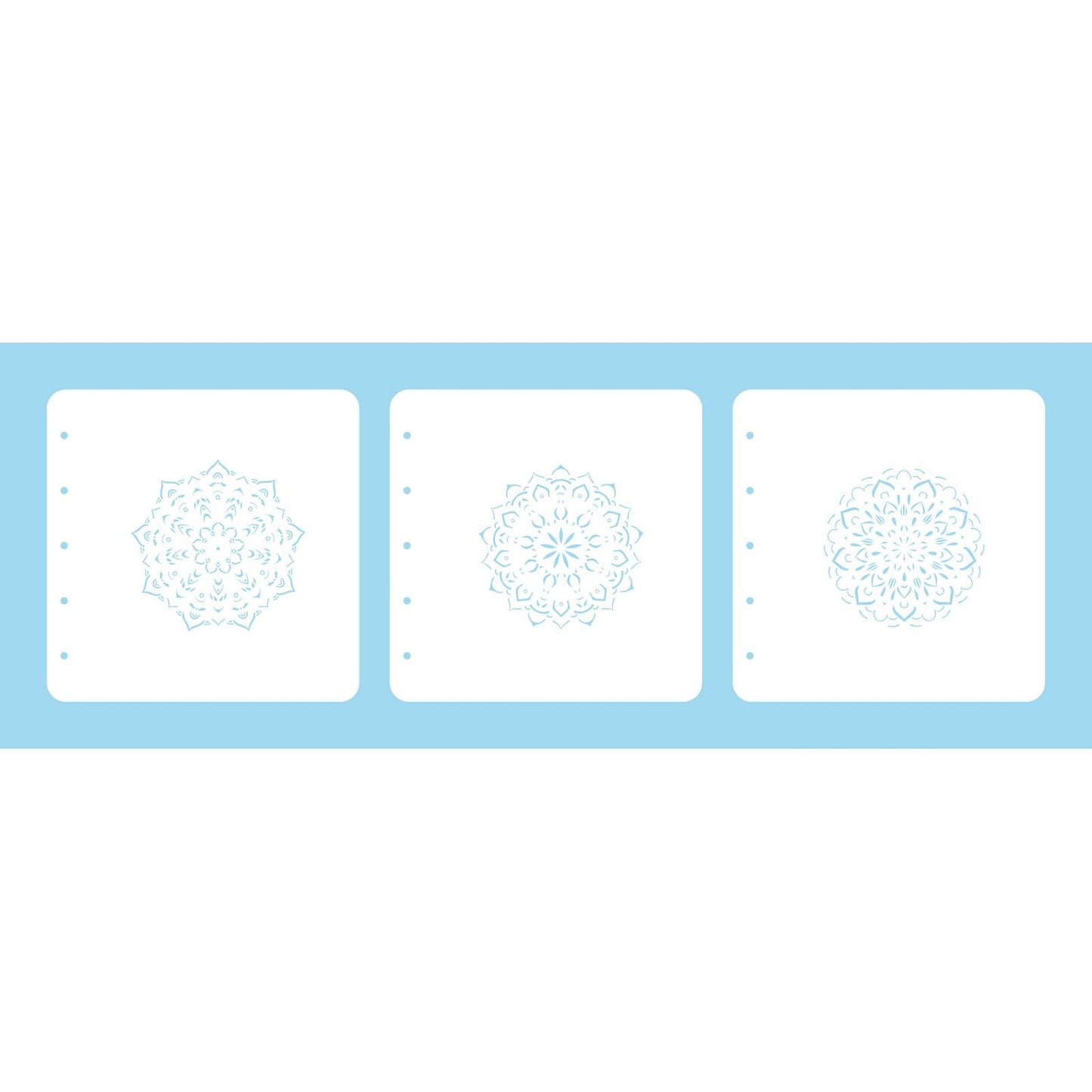 Nellies Wahl • Schichtkombinations-Schablonenset Mandala-3, 3-teilig