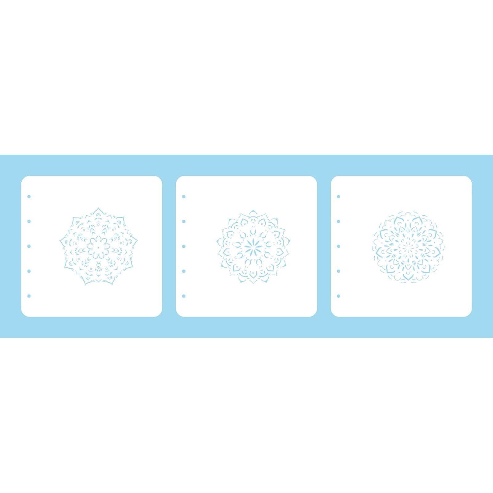 Nellies Wahl • Schichtkombinations-Schablonenset Mandala-3, 3-teilig