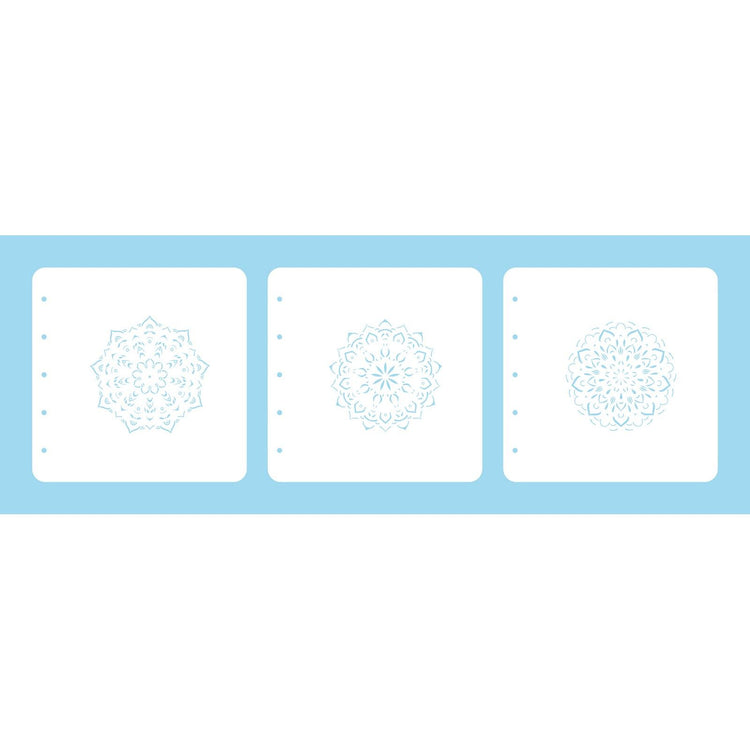 Nellies Wahl • Schichtkombinations-Schablonenset Mandala-3, 3-teilig
