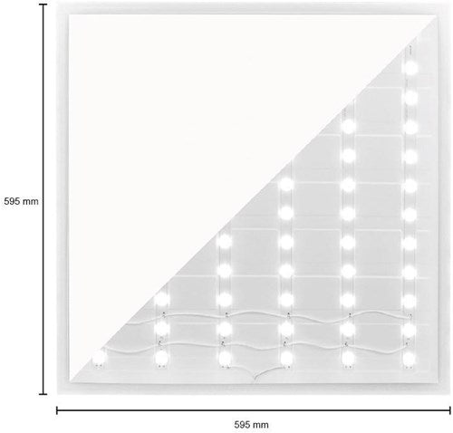 Enzo LED-Hintergrundbeleuchtungspanel weiß 60x60cm 36w 4500lm tri-weiß - 5016200