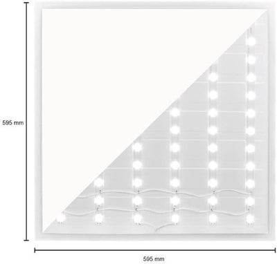 Enzo LED-Hintergrundbeleuchtungspanel weiß 60x60cm 36w 4500lm tri-weiß - 5016200