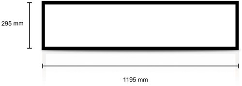 LED-Hintergrundbeleuchtung, schwarz, 120 x 30 cm, 30 W, 4050 lm, dreifach weiß – 5016260