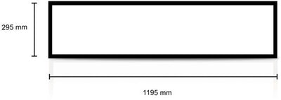LED-Hintergrundbeleuchtung, schwarz, 120 x 30 cm, 30 W, 4050 lm, dreifach weiß – 5016260