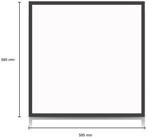 LED-Hintergrundbeleuchtung, schwarz, 60 x 60 cm, 30 W, 4050 lm, dreifach weiß – 5016250
