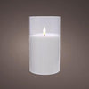 LED-Flackerkerze im Glas 7,5x12,5cm weiß - 5509660