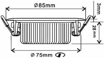 LED-Einbaustrahler 5W dimtowarm 85mm 36° rund verstellbar schwarz - led4601