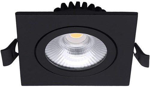 LED-Einbaustrahler 6W 2700K 85mm 60° quadratisch verstellbar schwarz - led4615