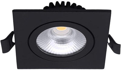 LED-Einbaustrahler 6W 2700K 85mm 60° quadratisch verstellbar schwarz - led4615