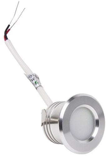 LED-Mini-Einbaustrahler 1,5 W 2700 K 37 mm 60° rund feststehend aus geschliffenem Stahl – led4632