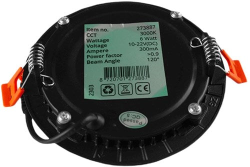 LED-Panel-Downlight 6W 4000K inkl. Treiber schwarz - led2612