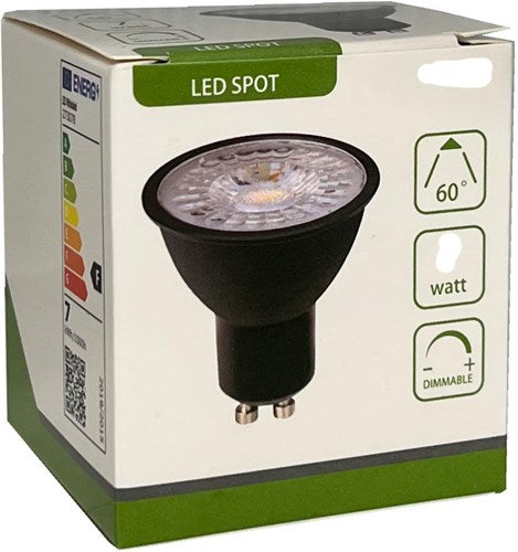 LED-Spot gu10 230 V 3-35 W 60 g schwarz 2700 K dimmbar – led0630