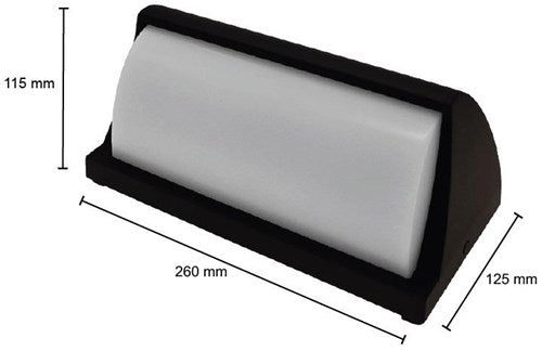 LED-Wandleuchte 12 W rechteckig schwarz 3000 K – 5082200