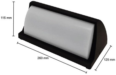 LED-Wandleuchte 12 W rechteckig schwarz 3000 K – 5082200