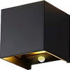LED-Wandleuchte 2x3W up down quadratisch schwarz 2700k + Sensor - 5082077