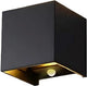 LED-Wandleuchte 2x3W up down quadratisch schwarz 2700k + Sensor - 5082077